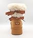 REDVOLUTION Women's Classic Fuzzy Platform Boot Butterfly Bow-Accent Fashion Boot with indoor outdoor rubber sole(size 9, 818camel)
