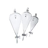 Wilmad-Lab Glass LG-8420-104 Squibb Globe Style Separatory Funnel with Glass Stopper and Stopcock, 125 mL Capacity