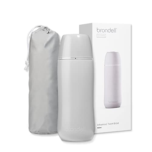 Brondell GoSpa Advanced Portable Bidet for Travel–Pop-Up Nozzle System –High-Quality Compact Bidet with Discreet Travel Bag for Convenient Storage–400mL, Gray