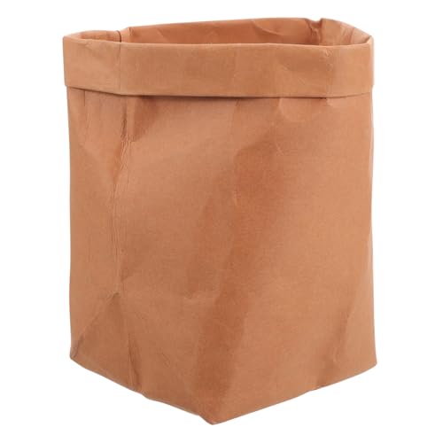 STOBAZA 1pc Kraft Paper Flowerpot Storage Pouch Elegant Retro Design for Plants and for Home Decoration