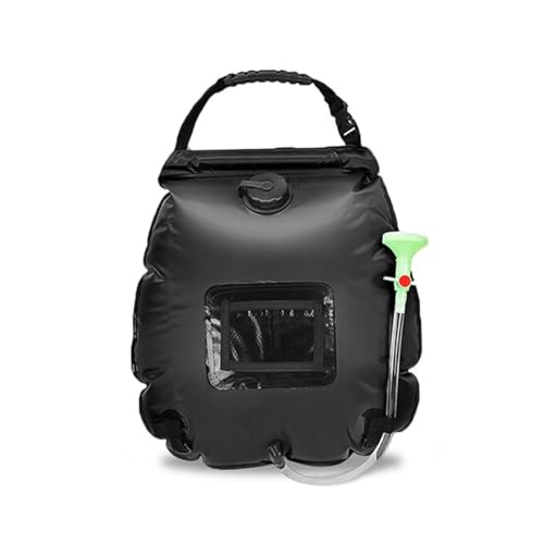 NUZAMAS Portable Solar Shower Bag 20L Shower Bag Shower Water Bag Bath Bag with Shower Head On-Off Switchable for Camping Hiking Swimming