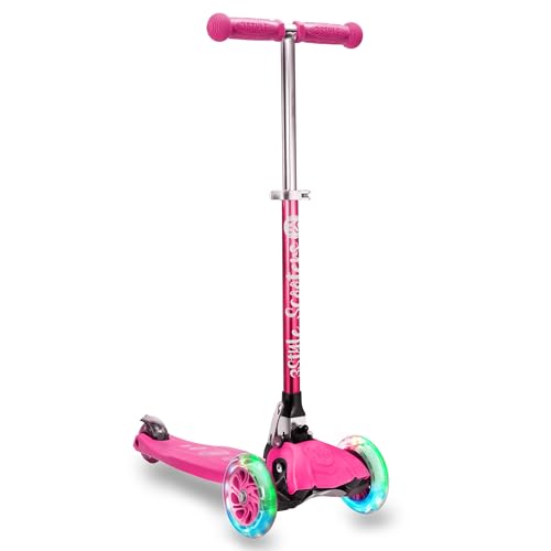 Patinete de 3 ruedas para niños de 3 + años - 3StyleScooters® RGS-1 – plegable con ruedas iluminadas LED, ligero.
