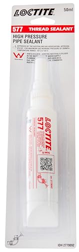 Loctite 577 Thread Sealant | High-Performance, High-Temperature Sealing for Metal Threads | No Surface Activation Needed | Yellow Paste, 50 ml