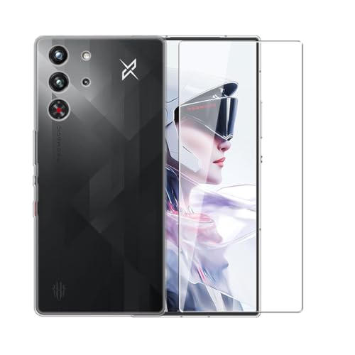 ZTE Nubia RedMagic 10S Pro�pWDMYLFTW �P�[�X + �K���X�X�N���[���v���e�N�^�[ �����t�B���� - �����V���R�� �\�t�g �t���L�V�u�� �o���p�[ �ϏՌ� TPU �ی�J�o�[�V�F�� (�N���A)
