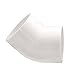 PVC 45-Degree Elbow Pipe Fitting - Socket / Slip - Schedule 40 - White - 3/4-Inch - Pack of 12