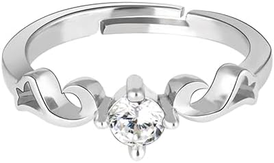 925 Sterling Silver Zircon Beachy Waves Ring For Women, Adjustable - Gift for Her (Certificate of Authenticity & 925 Stamp) | 6 Month Warranty