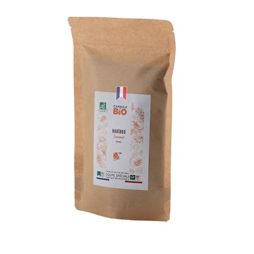 CAPSUL&BIO Infusion Rooïbos Caramel Bio - vrac- coupe fine spéciale -sachet de 125 grammes- Fabriqué en France Cover