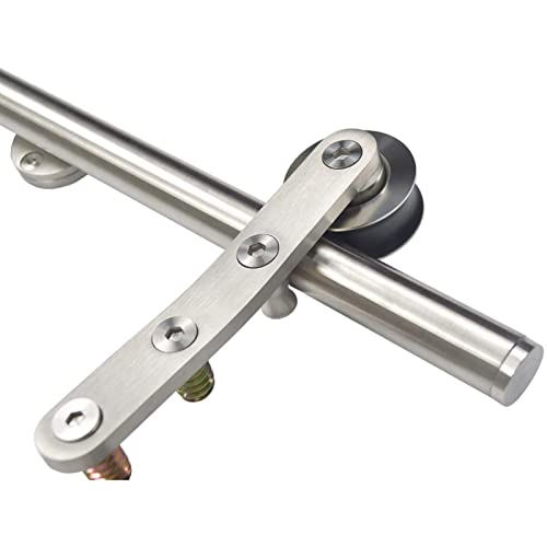 Rail mobile en tube rond acier inoxydable 300cm fluide et robuste