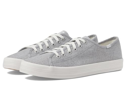 Keds Kickstart Lace Up, Sneaker Womens, Silver Textile, 5.5 Medium — view 2