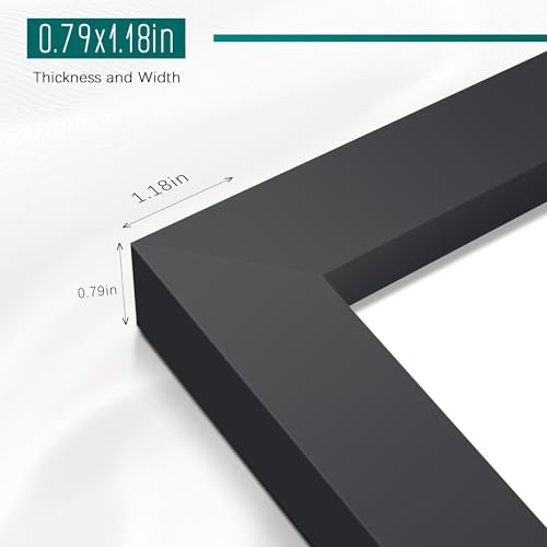 Image of Picrit 30x40 Black Picture Frame, Poster Frame for Wall, 3 Pack