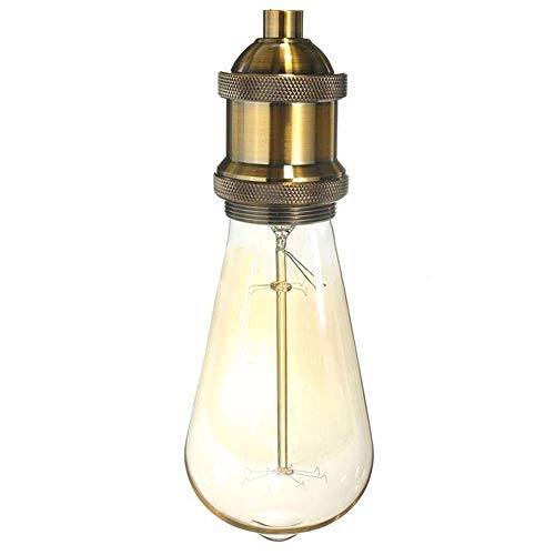 Chdhaltd E27 Light Socket,Vintage Golden Pendant Lamp Holder,Brass Light Socket Lamp Holder For Retro Edison Bulb Pendent Hanging Light Wall Scone,Maximum Wattage 250W #TOP6