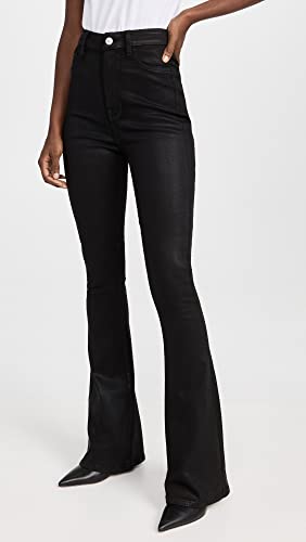 Ultra High Rise Skinny Bootcut in Coated Black2