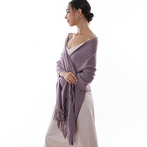image for RIIQIICHY Winter Scarf for Women Purple Pashmina Shawls Wraps for Even