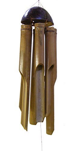 Large Bamboo Wind Chime / Windchime for indoor and outdoor use, longest chime 16 inch / 40 cm - Fair Trade
