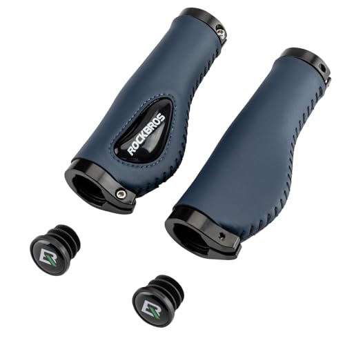 ROCKBROS Poignées de Guidon Vélo, Poignées Vélo VTT Universelles Diamétre 2.22cm, Poignées VTT Antidérapantes Anti-Choc Ergonomique Confortable Unisexes...