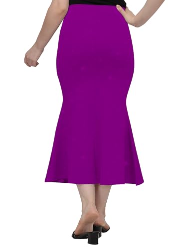 Image of Mehrang Stretchable Shimmer Saree Shapewear Petticoat for Women, Skirts for Women,Shape Wear Dress for Saree