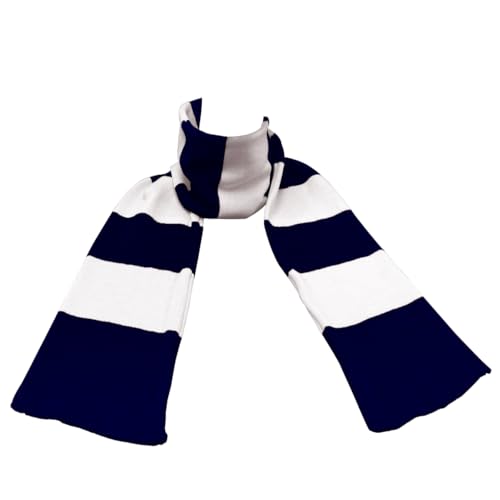 Couver Unisex Scarf & Beanie Hat Set - Collegiate Rugby Stripe Winter Cap2