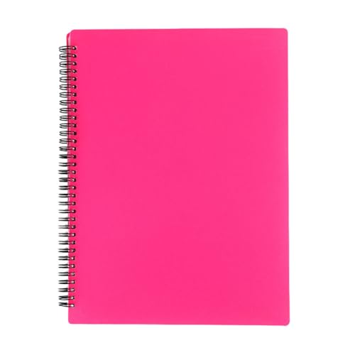 YERECDIL ポータブル A4 楽譜オーガナイザー汚れに強く耐久性のある A4 楽譜オーガナイザープラスチック音楽ファイルフォルダー, 深いピンク