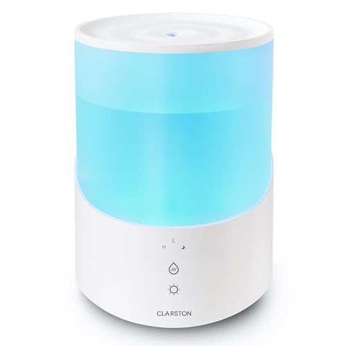 Humidifier for Bedroom, 2.5L Cool Mist Humidifier with Essential Oils Diffuser and Nightlight, Top Fill Humidifiers for Home, Auto Shut-off