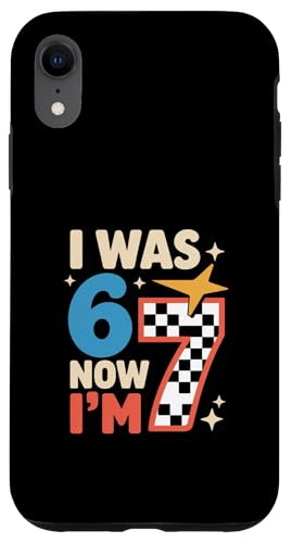 I Was 6 Now I'm 7 Retro Racing �o�[�X�f�[�p�[�e�B�[ 6 7 �~�[�� �X�}�z�P�[�X iPhone XR �p
