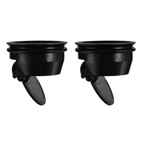 QUARKZMAN Nucleo Antiodore per Scarico a Pavimento, Scarico a Pavimento in Plastica per Doccia, Dispositivo Antiriflusso, per Cucina, Bagno, Balcone, Nero, 2 Pezzi