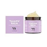 Beef Tallow Skincare, crema de tallow orgánica con vainilla y lavanda para rostro y cuerpo, hidratación profunda y cuidado de sebo bovino, crema orgánica, rápida absorción para pieles sensibles y
