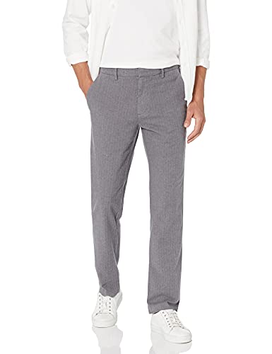 Goodthreads Men's Straight-Fit Modern Stretch Chino Pant, Grey, Herringbone, 33W X 34L #TOP16