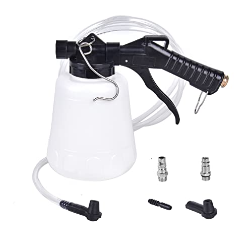 Aain 2 Pack Vacuum Brake Fluid Bleeder Kit with 2 Metal Adapters, 1L Brake Bleeding Kit with Hanging Hook for All Models of Cars, Trucks, and Motorcycles