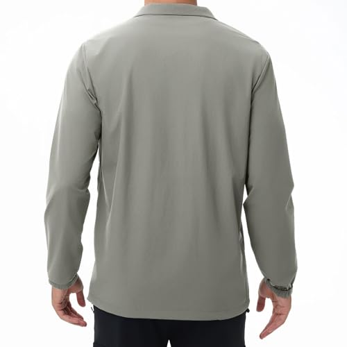 Image of EDITCOZY Men's Lightweight Quarter Zip Pullover Casual Windbreaker for Running Golf Jackets with 3 Pockets