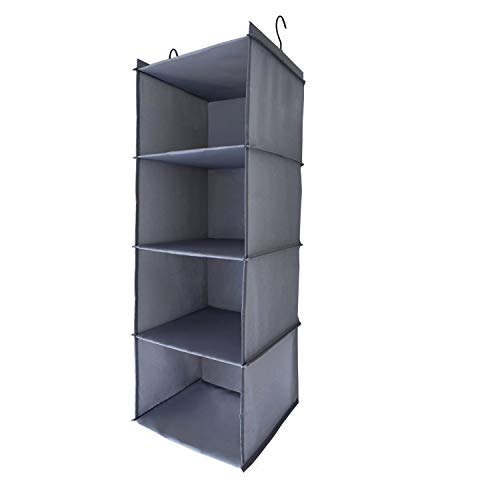 Amira 吊り下げ収納 衣類ラック 収納 クローゼット 水洗い可能 防湿防カビ 折りたたみ (4階)