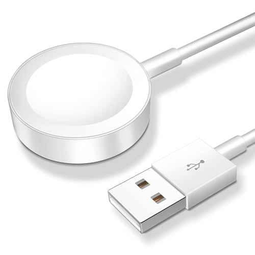 Image of 2026 Upgraded for Apple Watch Charger Magnetic Fast Charging Cable | Dual-Chip Wireless Charger Compatible with Apple Watch Series Ultra /SE /11 /10 /9 /8 /7 /6 /5 /4 /3 /2,White,3.3FT