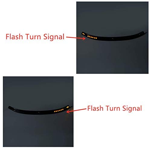 TCT-MOTORPARTS Windshield Trim w/LED Turn Signal Light Fit for Harley Touring 2014-2023 Road King FLHR Electra Street Tri Glide Ultra Limited Classic FLHTCU FLHTK FLHTP FLHT FLHX Black