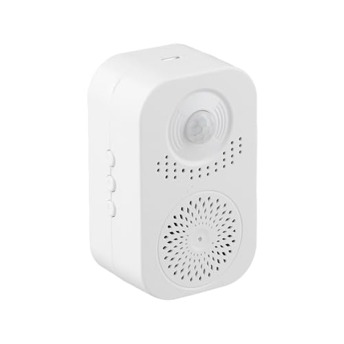 EasyByMall Sonnette à détecteur de mouvement infrarouge avec voix enregistrable, 15 à 20 salutations personnalisées, alarme de bienvenue pour magasin...