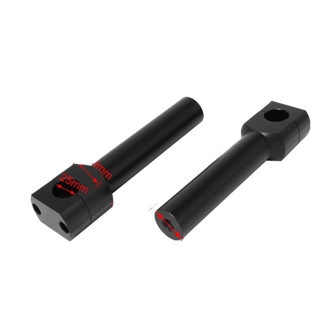 Rehausse guidon moto pour rehausser la direction 25mm black