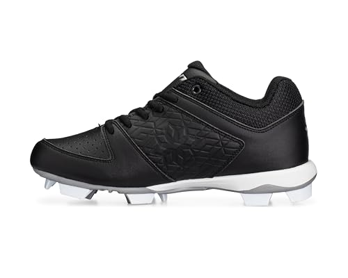 RIP-IT Women's Diamond Softball Cleats | Molded Softball Shoes for Women | Black | Size 7.5