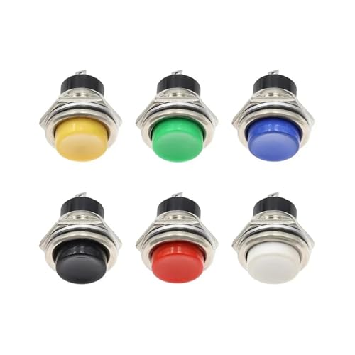 Bouton-poussoir momentané 2 broches DS-212 interrupteur électrique réinitialisation métal