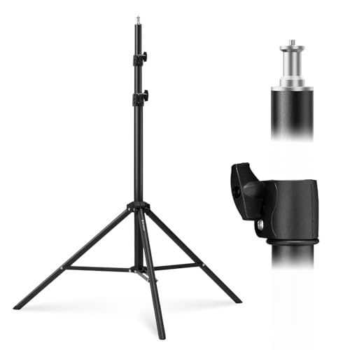 K&F CONCEPT Fotografie Lichtstativ, 280CM Metal Light Stand für Studio-Fotographie, Reflektor, Blitz & Video, einstell Beleuchtungstativ hoch mit Universal 1/4' Srew