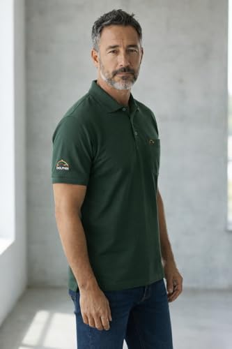 Image of Men Regular fit Polo Neck Front Pocket ||Pocket Embroidery Casual Wear T-Shirt||Half Sleeve Side on Sleeve Embroidery|| Button Closer t Shirt for Men