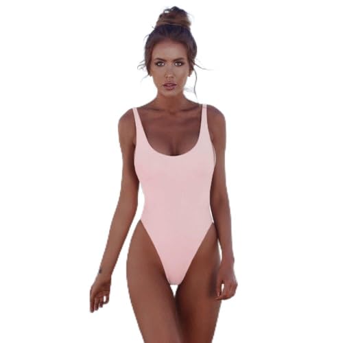 Traje de baño para Mujer con Control de Barriga Vintage de una Pieza Traje de baño Push up Traje de baño con Cuello con Almohadillas extraíbles en el Pecho Trajes de baño Ajustables Trajes Traje
