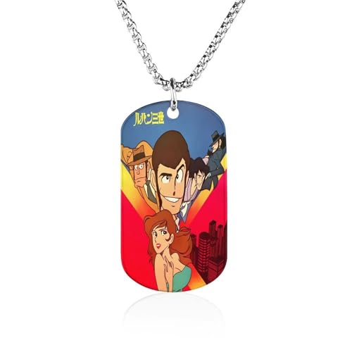 ルパン三世 27 ネックレス ペンダント 四角いペンダント 記念ネックレス ペンダント 男女兼用 可愛い 誕生日 記念日