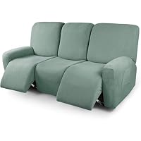 Copridivano elasticizzato per poltrona reclinabile con tasca, 10 pezzi, in morbido tessuto jacquard, per animali domestici e bambini, verde 4 posti