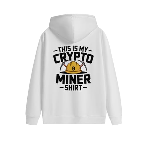 Funny Crypto Miner Men Women Kangaroo Pocket Fleece Hoodie - Image 4