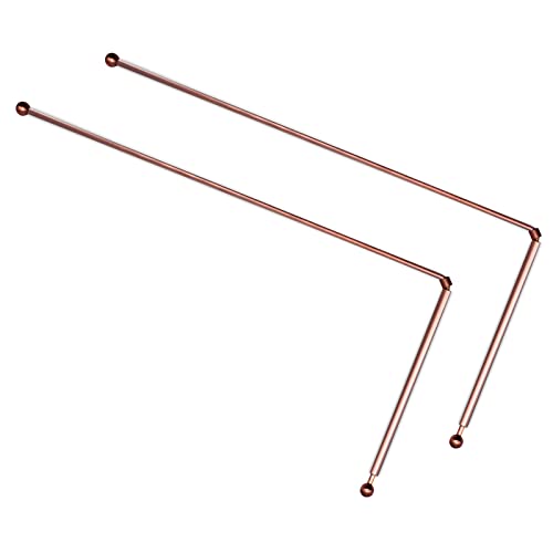 2X 99.9% Copper Dowsing Rod - Divining Rods With Box, Ghost Hunting, Water Divining, Spirit Hunting,Detect Gold,Yes No Questions Etc #TOP6