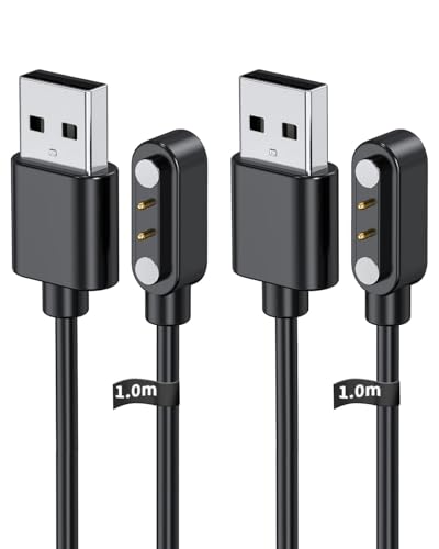 For HUAKUA D3 スマートウォッチ 充電ケーブル 充電器 USB充電 100cm 汎用マグネット充電コード YANMONGI 磁気吸着 急速充電 高耐久 便利性 断線防止 低発熱 軽量 小さい 持ち運びやすい チャージャー 旅行用 磁気マグネット