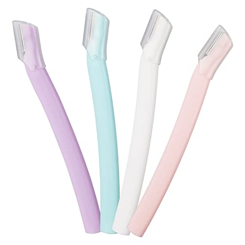 Lot de 4 sourcils, petit exfoliant, outil dermaplaning, rasoirs femme et homme avec housse