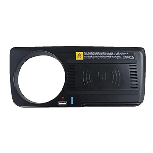 QASULER For, Serie 5 F10 F18 2011-2017 Coche 15W Teléfono móvil Cargador inalámbrico QI Control Central Encendedor Accesorios USB Cargador inalámbrico para Coche QASULER
