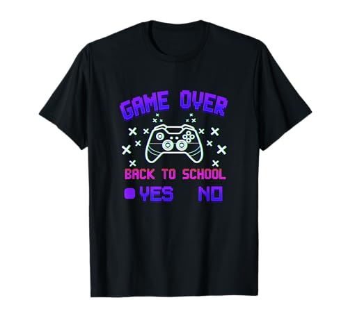 Game Over Back to School Shirt Boys Girls Fist Day School T-Shirt