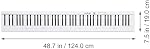 LIOOBO Piano Keyboard Guide Paper 88 Key Note Chart Finger Simulation Practice Aid for Beginners and Teachers Rollable Piano Reference Sheet for Home Learning