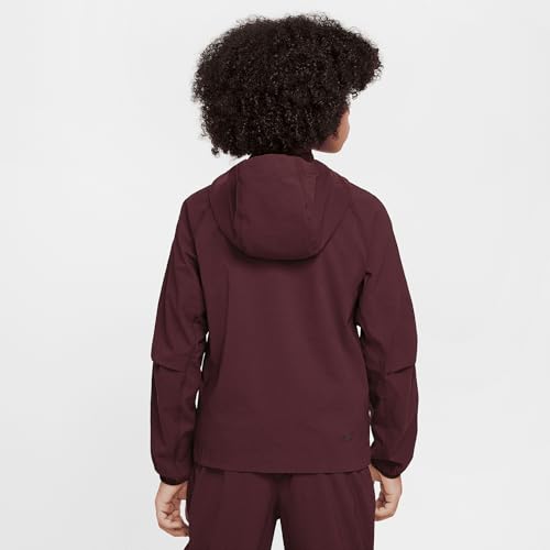 Nike Tech Big Kids' (Boys') Woven Jacket (HQ8911-652, Burgundy Crush/Burgundy Crush/Black)2