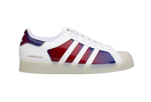 Image of adidas Mens Superstar Low Shoes, FTWWHT /FTWWHT /Goldmt Size 7